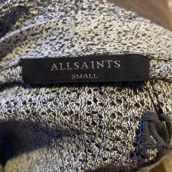 NWT All Saints Gray Marled Knit Sweater Small - Picture 4 of 4